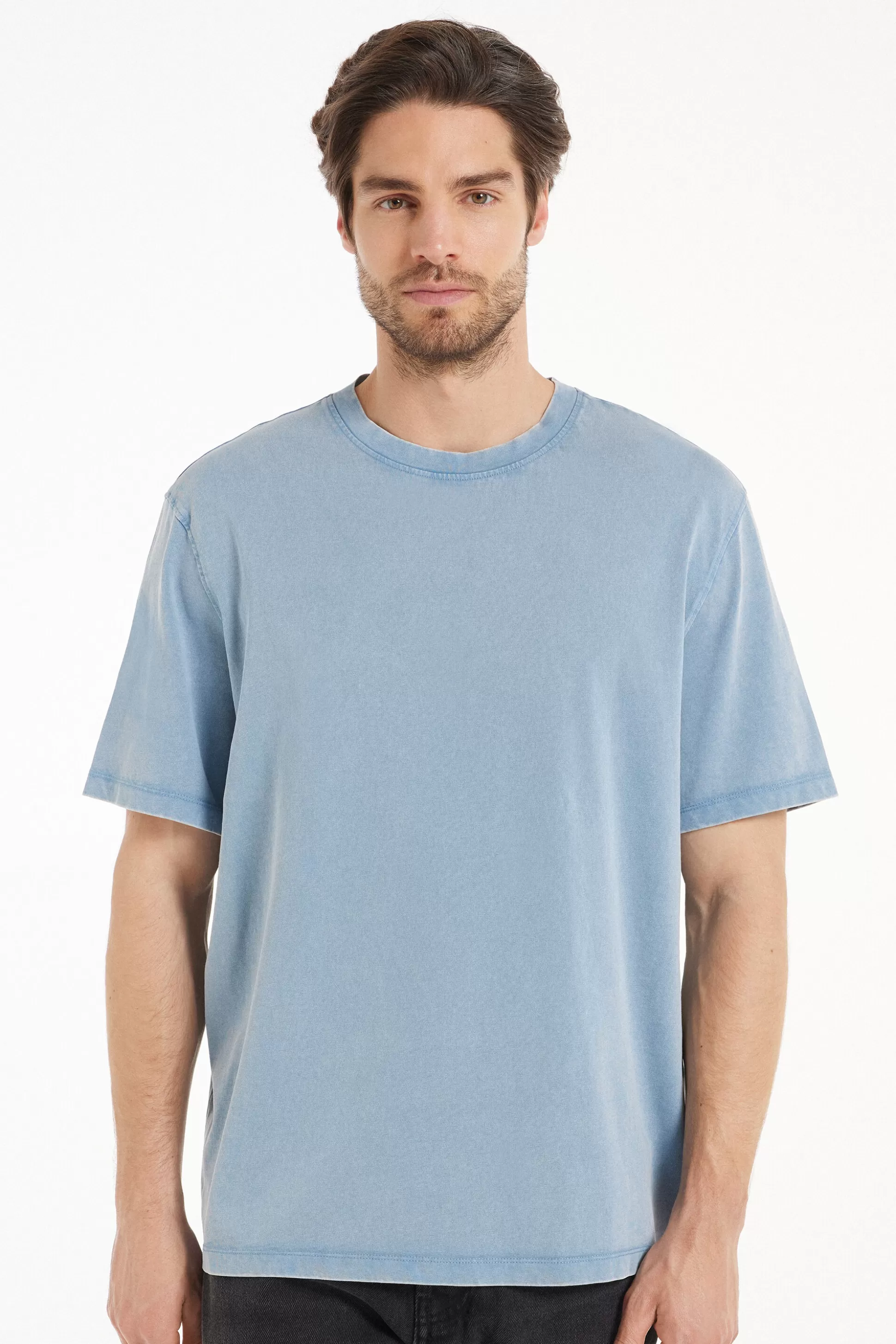 T-Shirt Girocollo In Cotone Delavé - T-shirt E Magliette - Uomo | >Tezenis Cheap