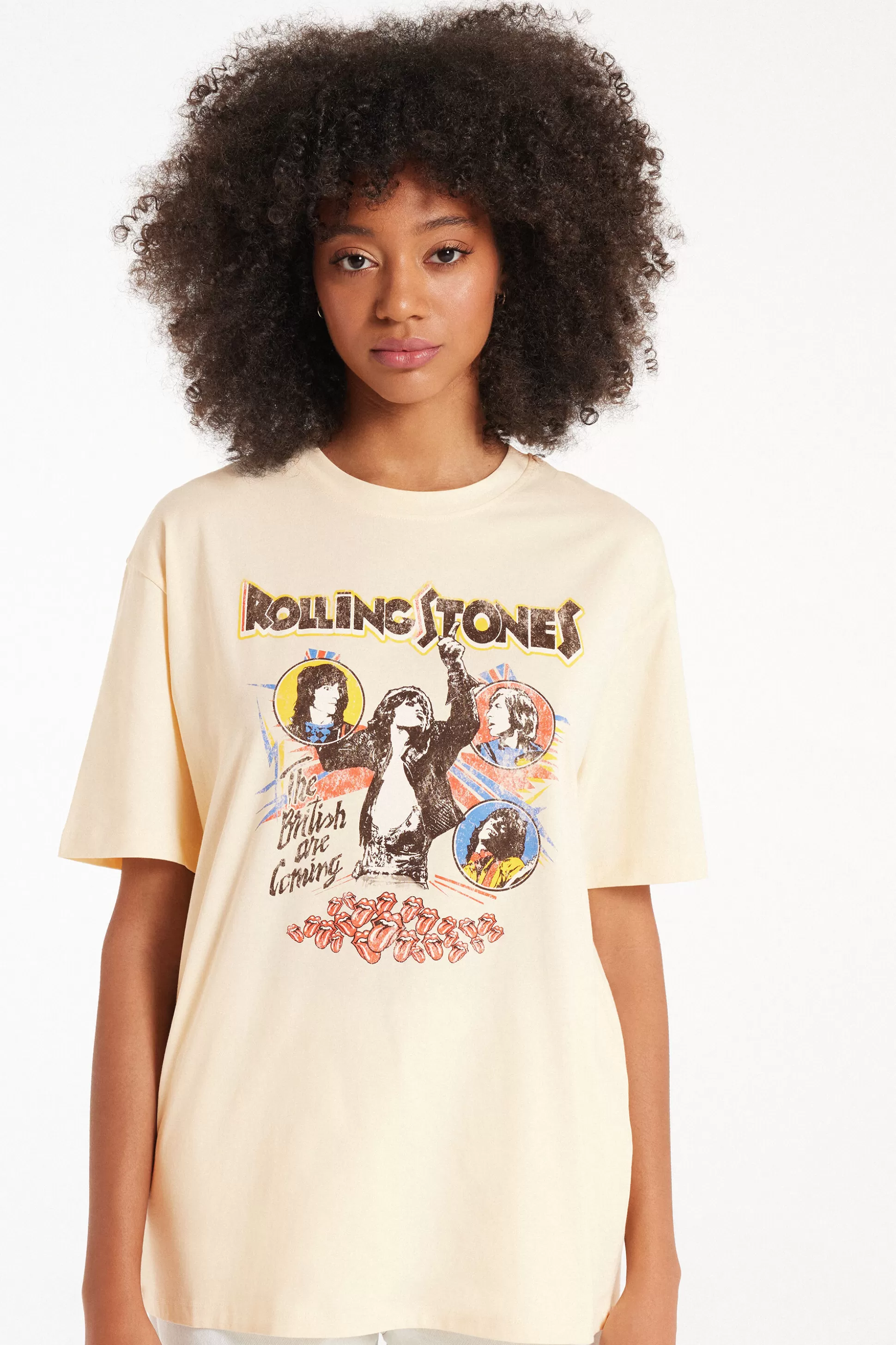 T-Shirt In Cotone Con Stampa Rolling Stones Unisex - Magliette Maniche Corte - Donna | >Tezenis Cheap