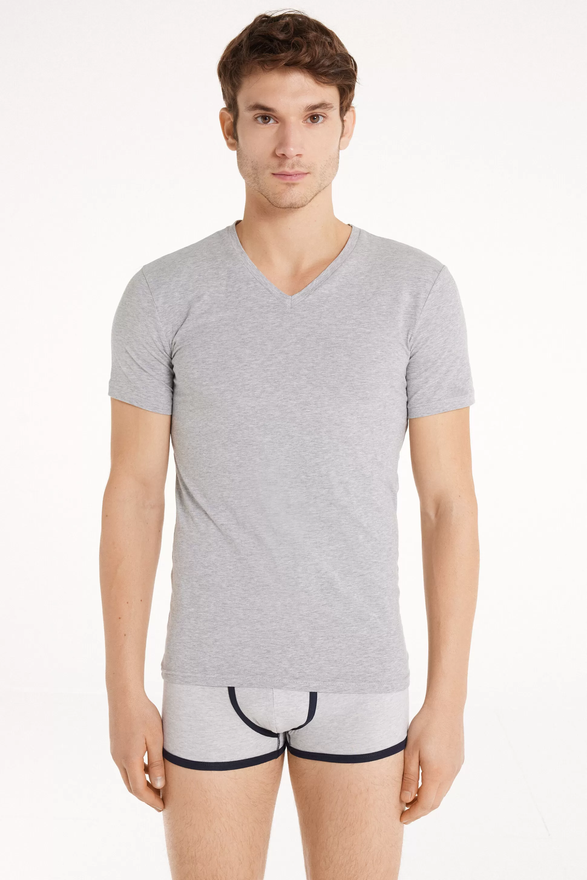 T-Shirt In Cotone Elasticizzato - T-shirt E Magliette - Uomo | >Tezenis Shop