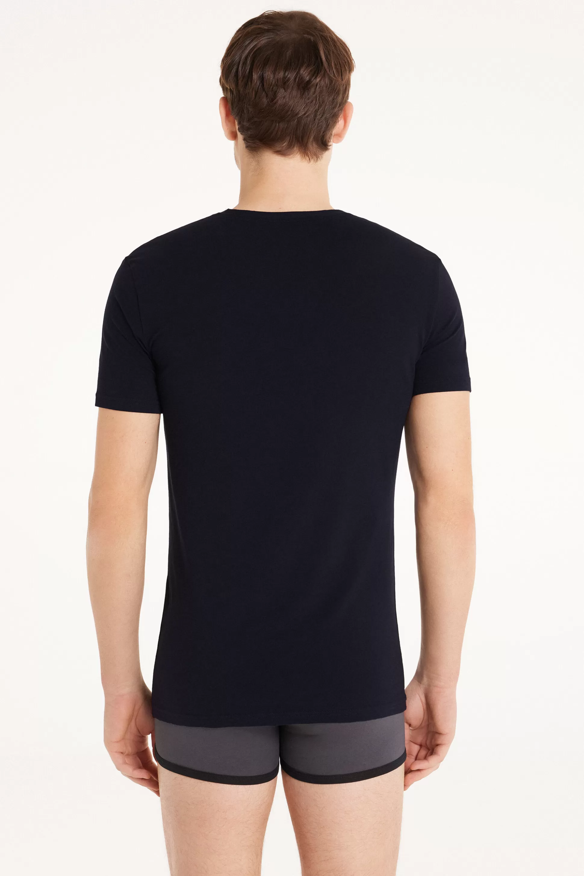 T-shirt Scollo A V In Cotone Elasticizzato - T-shirt E Magliette - Uomo | >Tezenis Cheap