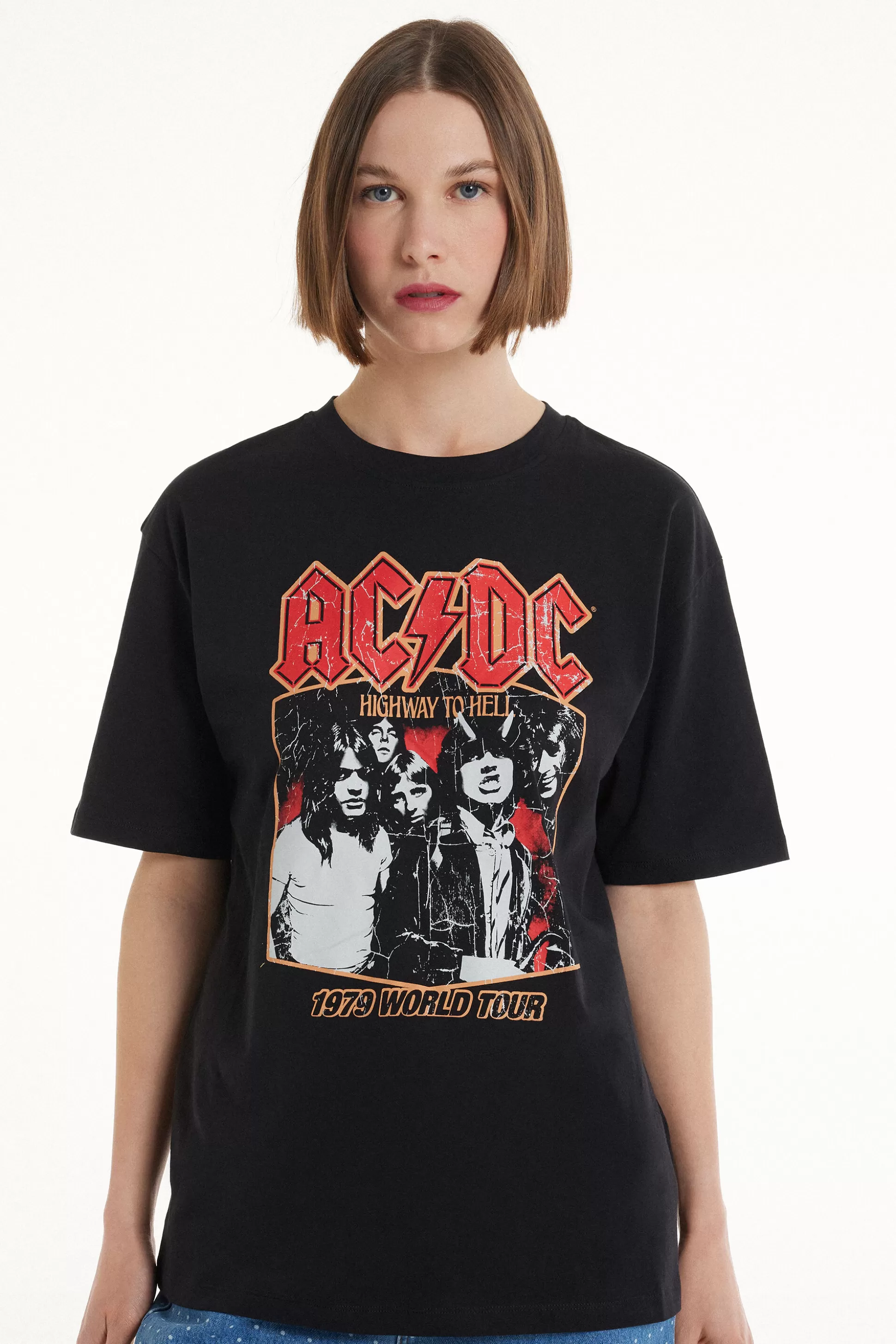 T-Shirt Stampa AC/DC Unisex - Magliette Maniche Corte - Donna | >Tezenis Discount